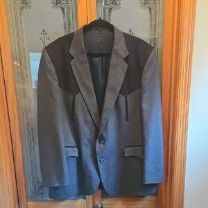 Circle S Men's Gray and Black WESTERN Blazer/Sport Coat